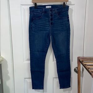 LOFT button fly skinny jean 8p